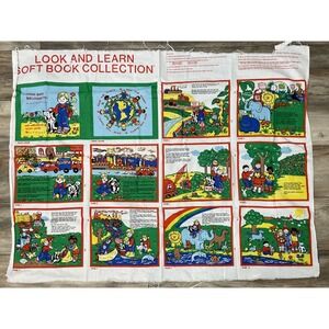 Cotton Fabric Look and Learn Soft Book Collection  BOOK PANEL